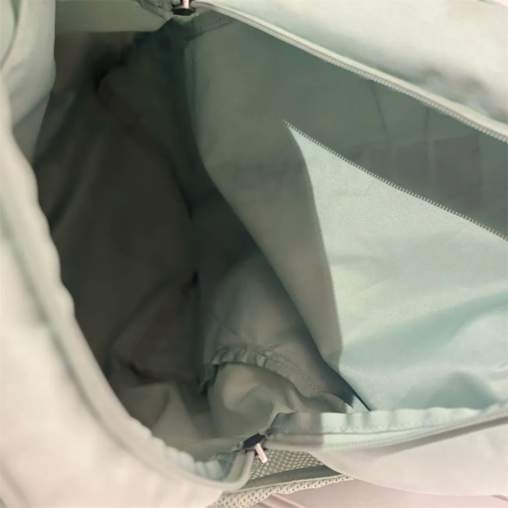 The North Face Jester Backpack Green Burgundy Logo Laptop School Hiking Bag - Image 9