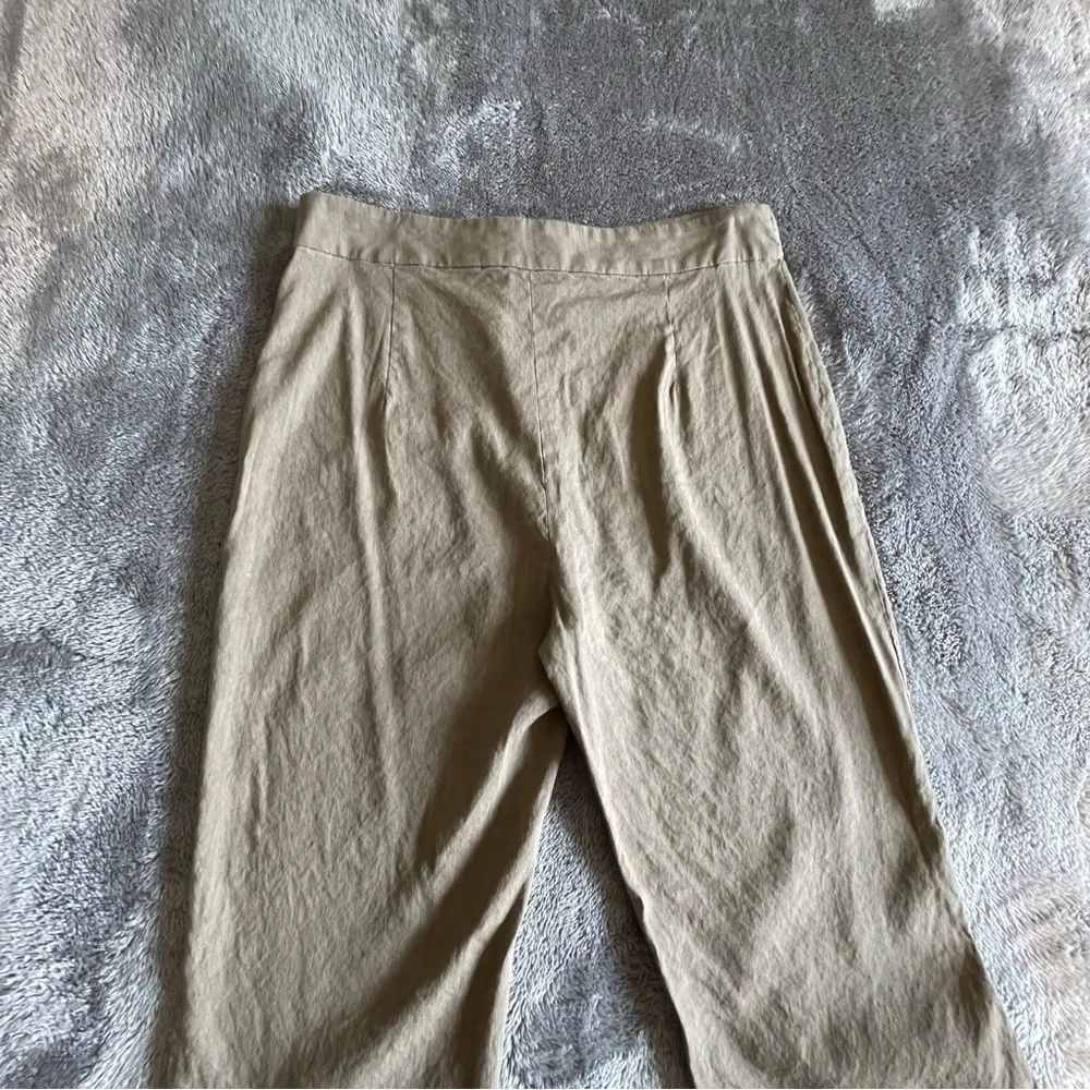 Zara linen blend highwaisted cropped pants XL - Image 9