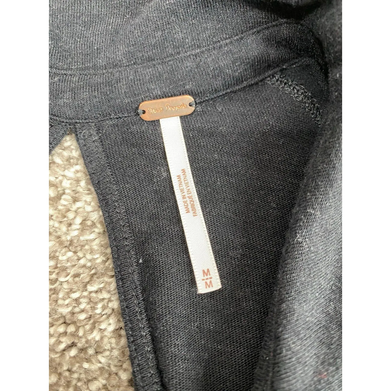 Free People Black Button Front Tiered Mini Dress Women’s Size M - Image 3