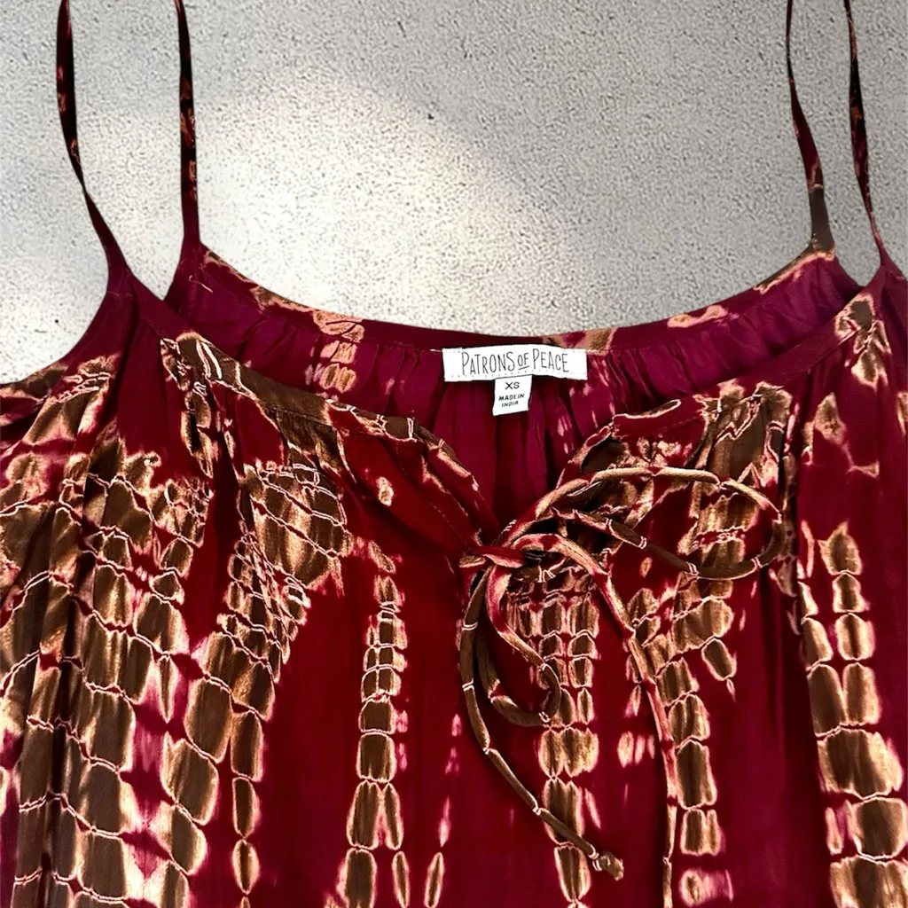 Boho Tie-Dye Cold Shoulder Dress - Patrons of Peace (XS) - Image 6