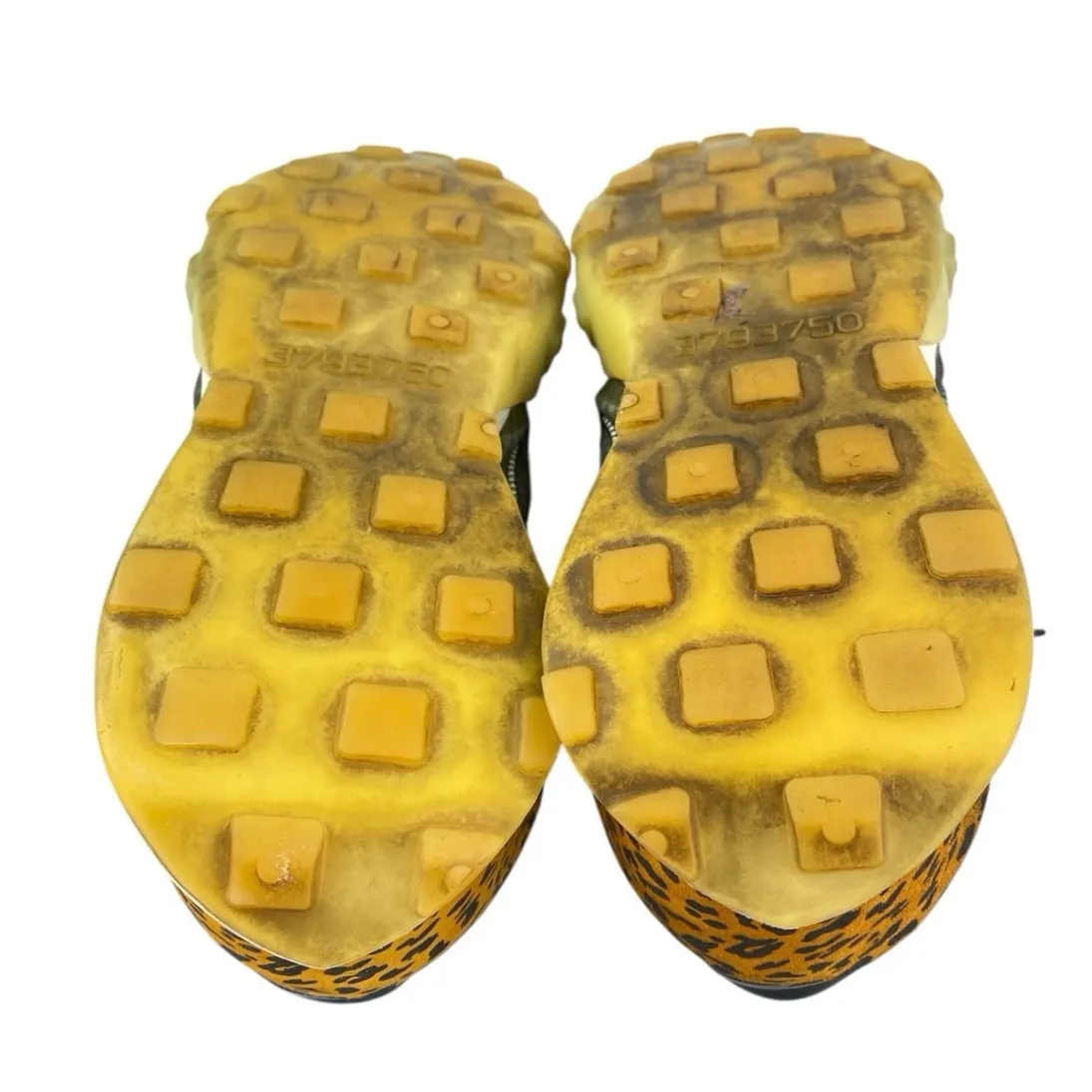 Nike Waffle Racer 2X Yellow Leopard Lace Up Low Top Athletic Sneakers Shoes 9.5 - Image 4