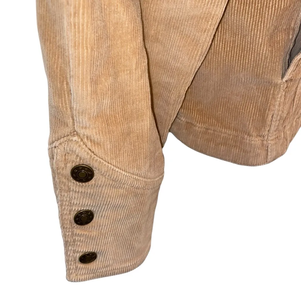 A.M.I Vintage Tan Corduroy Jacket Snap front Boho Western 70s vibes cowgirl Fall - Image 4
