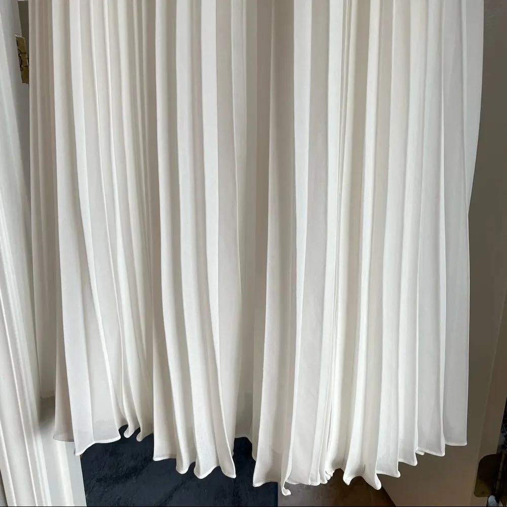 NWT Badgley Mischka Sloane Dress in Ivory Pleated Skirt Dress Wedding Size 4 - Image 12