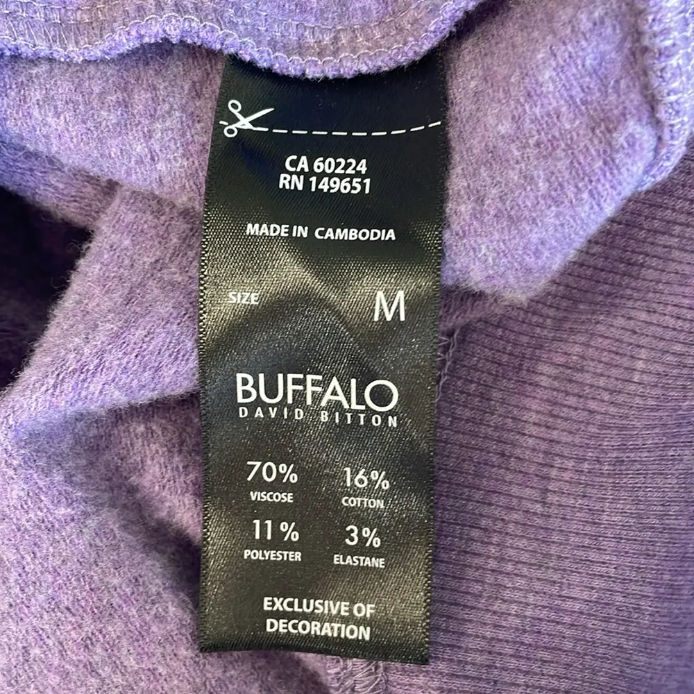 Buffalo David Bitton  Purple Heathered Hoodie - Image 5