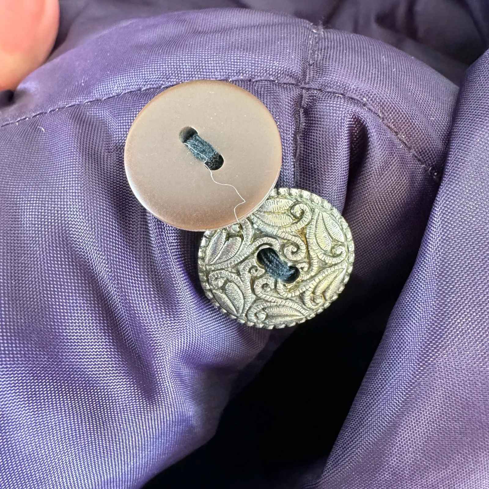 Mulberry Street Vintage Long Padded Shimmery Lined Full Zip Jacket Size S - Image 13