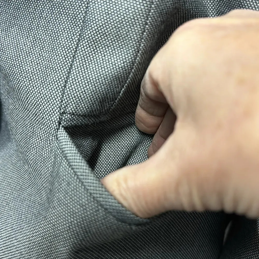 White House Black Market Blazer Jacket Ruffled Lapel Salt Pepper Womens Small - Image 6