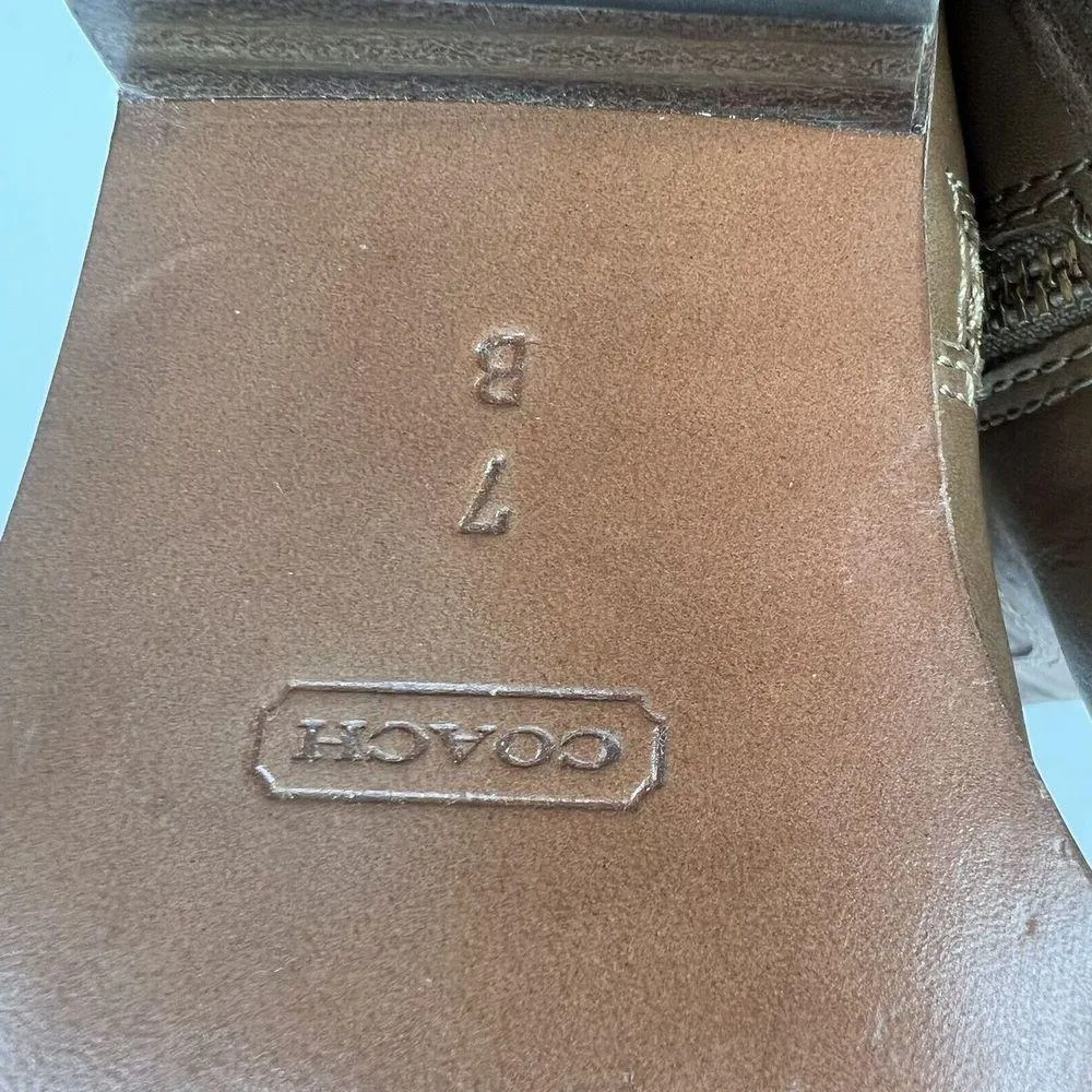 Coach Size 7 Boots Laguna Leather Knee High Tall Horse Riding Equestrian Women's - Image 13