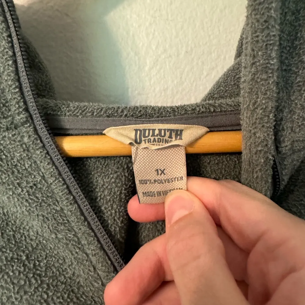 Duluth Trading Company Gray Zip Up Jacket Size 1X - Image 4