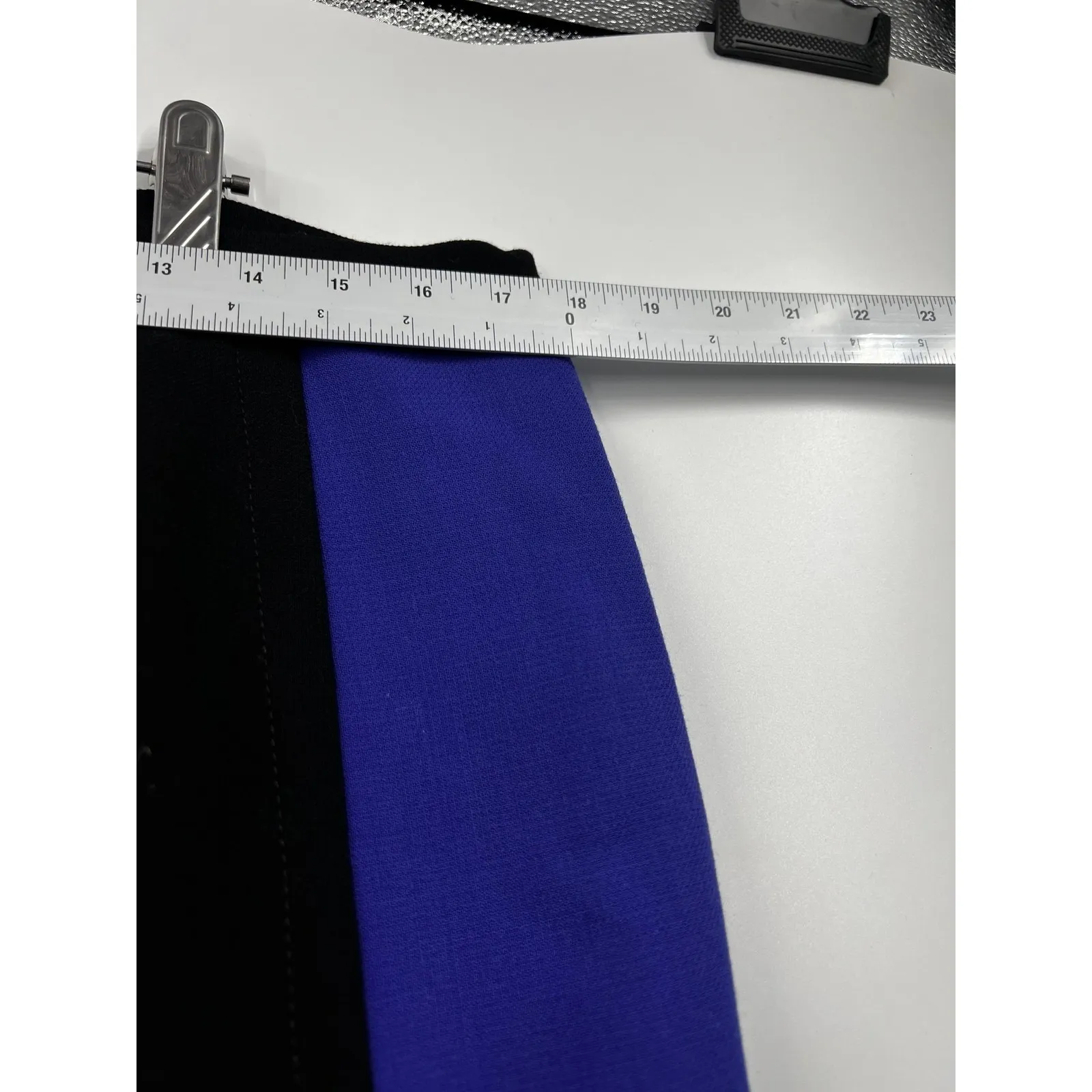 Lafayette 148 Skirt Womens 16 Black Blue Colorblock Wool Stretch Pencil Career - Image 6