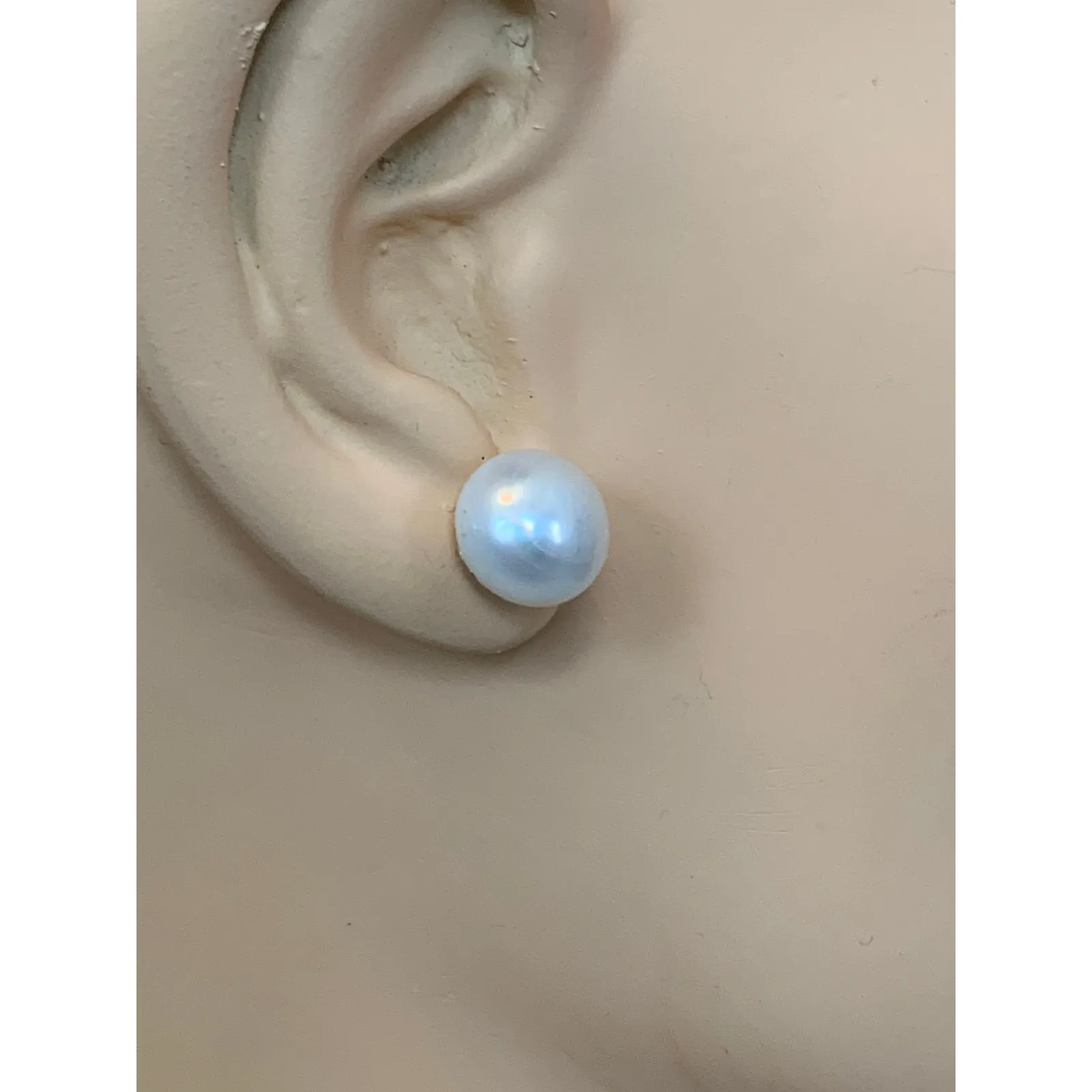 Sterling Silver AAA Pearl Earrings. Bridal Pearl Earrings. Fresh Water Pearls. White - Image 4