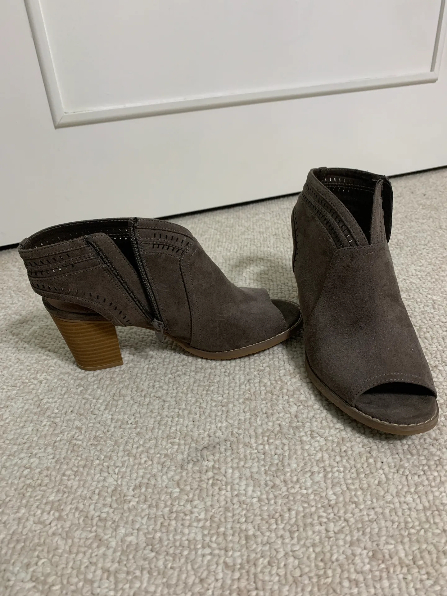 Suede Heeled Booties - Image 2