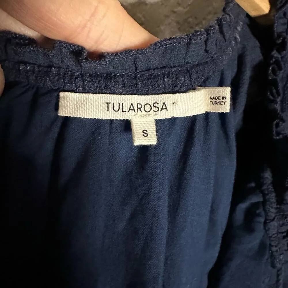 Revolve Tularosa Juliana Top Navy Blue Small Festival Boho $148 Summer Vacation - Image 3