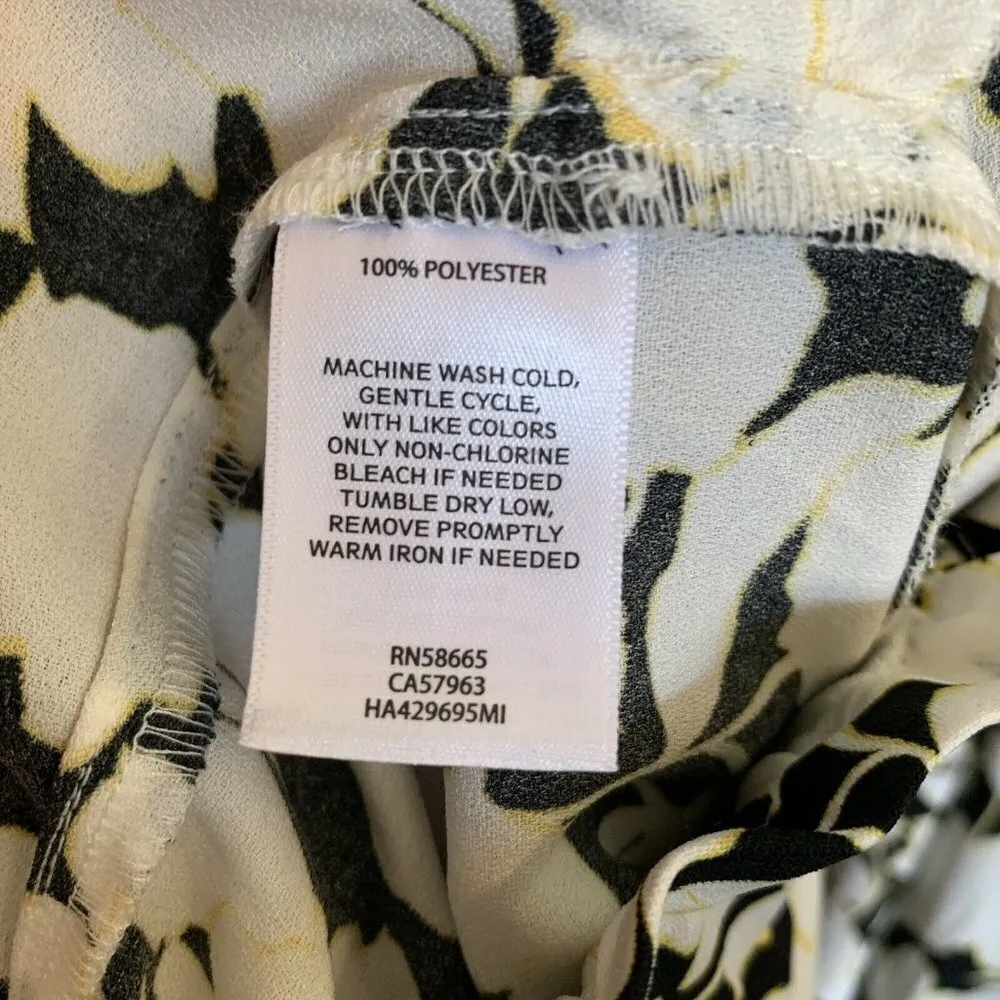 Halogen Womens Pull On Wide Leg Floral Crop Pants Flower Print Size XL - Image 5