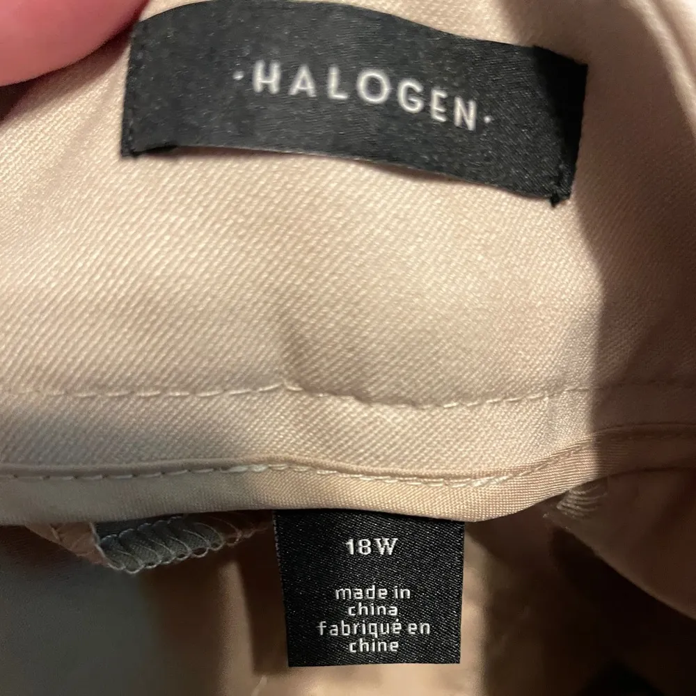 NWT Halogen Tan  Pleated Classic Straight-Leg Pants 18W Business Work Basic - Image 6