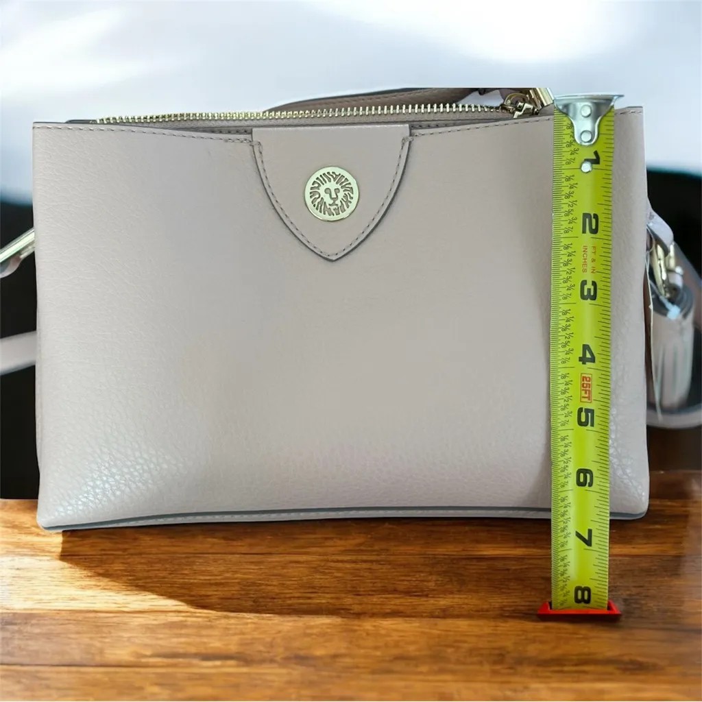 Anne Klein | Pale Pink Crossbody Zipper |  Top Bag Purse Faux Leather | w/defect - Image 6