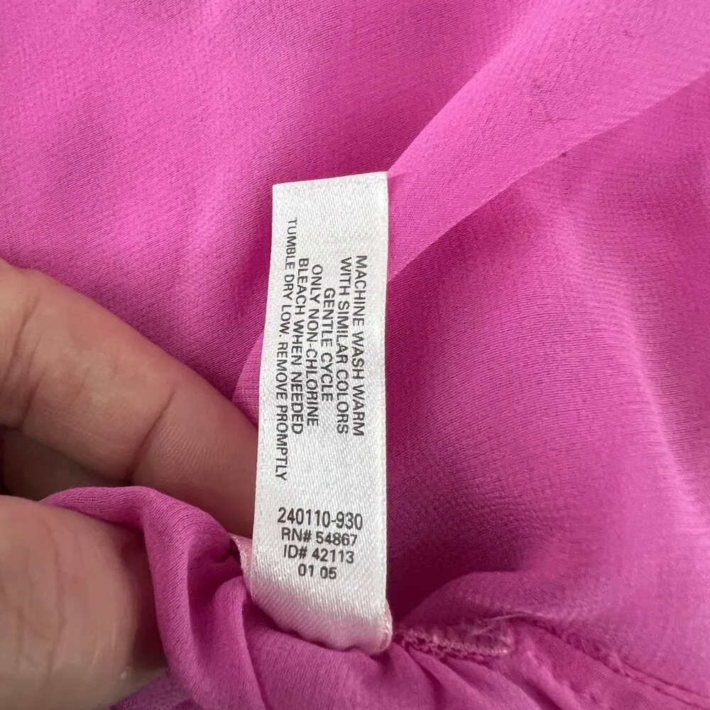Victoria's Secret Bubble Gum Pink Babydoll Chiffon Nightie Womens Large - Image 4