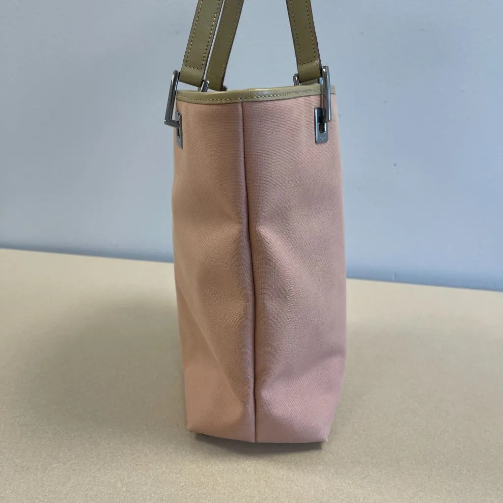 Gucci Vintage Pink Canvas Tote Bag w/ Leather Trim - Preowned - Image 5
