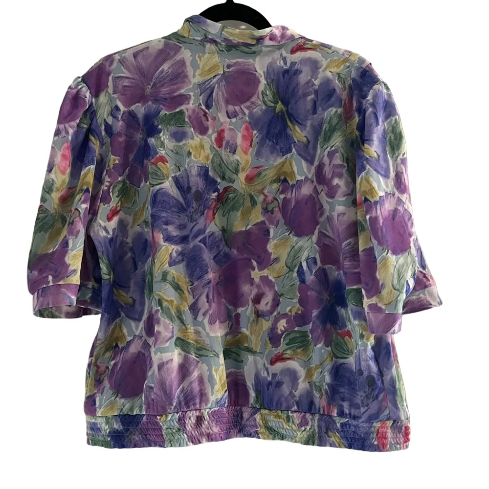 SHEIN Franclia Plus Floral Print Flare Sleeve Shirt - Image 4