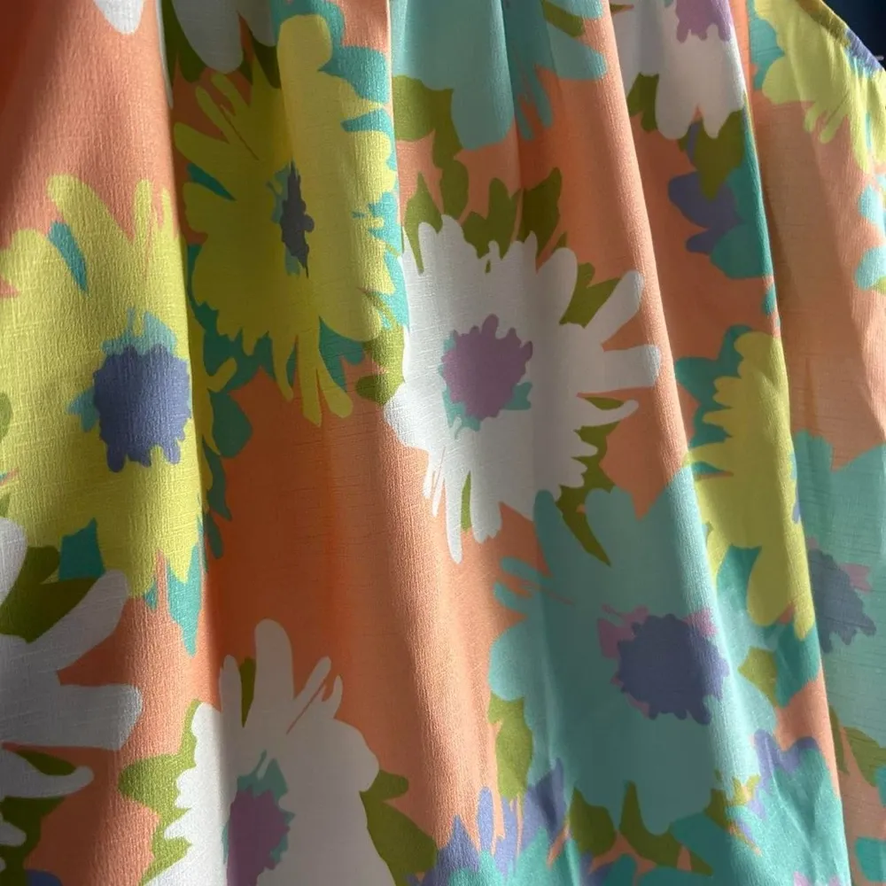 CROSBY by Mollie Burch – Ruffle Sleeve Tank, Watercolor Floral Print – Size M - Image 7