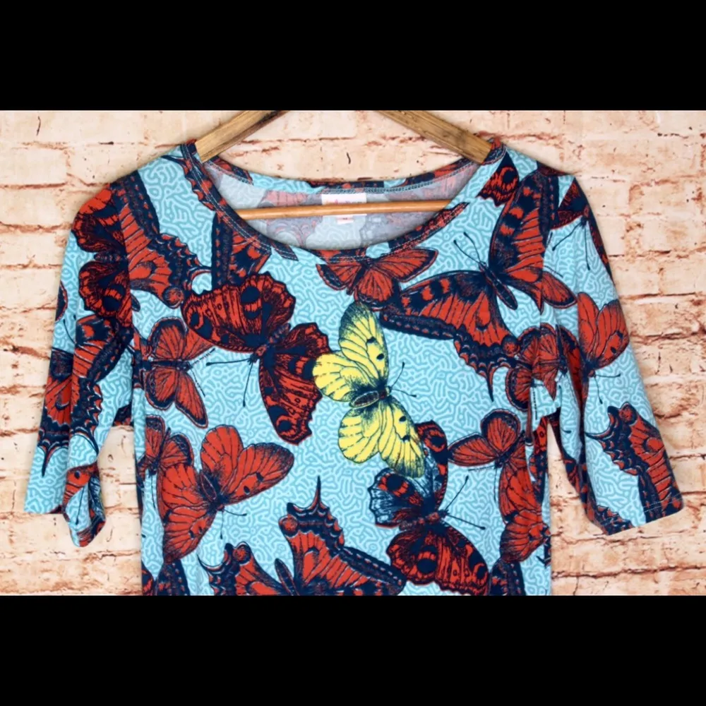 LuLaRoe | Julia 3/4 Sleeve Butterfly Dress - Image 2