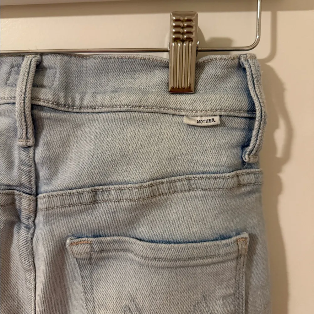 Mother Insider Crop Step Fray Jeans Size: 25 Blue - Image 5