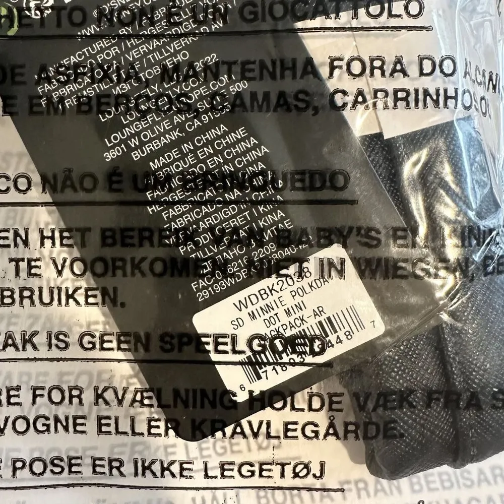 NWT RARE Disney Loungefly Minnie Mouse Polka Dot Mini Bag Backpack - Image 4