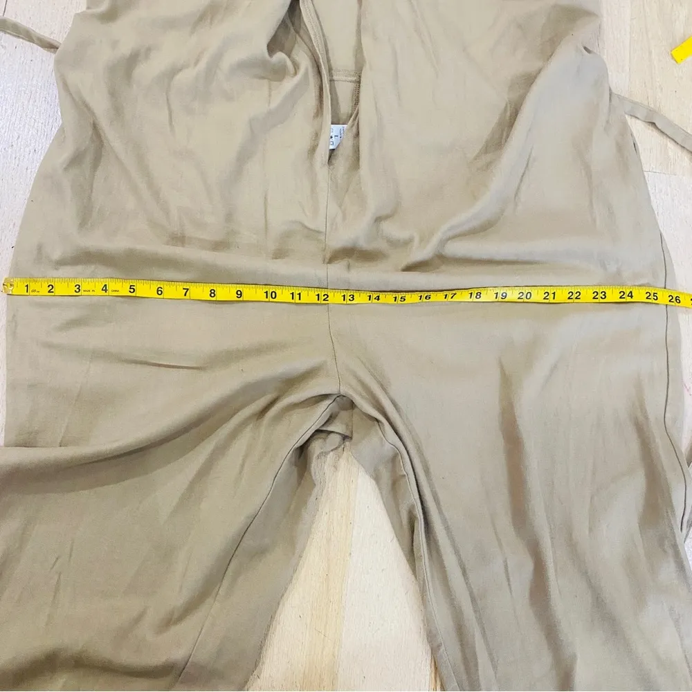 Black Crane 100% cotton jumpsuit in mocha Tan Size L - Image 16