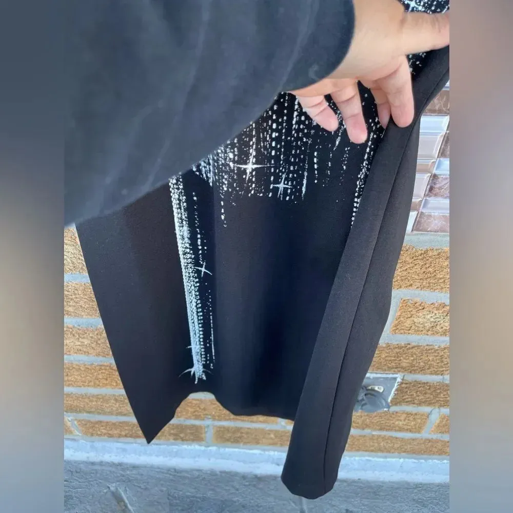 Area Black Screenprint Embellished Maxi Dress XL Black - Image 7