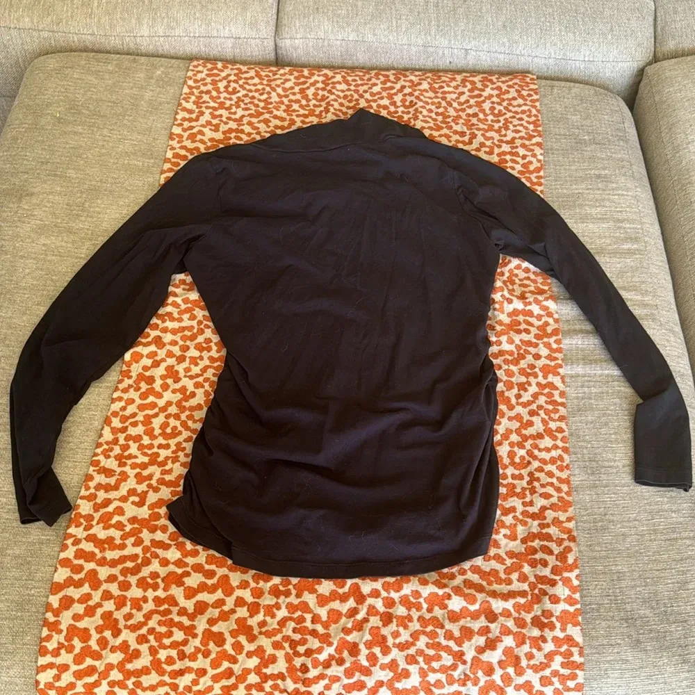 Cabi 657 Cowl Neck black Long Sleeve Ruched Sides Pullover size large - Image 5