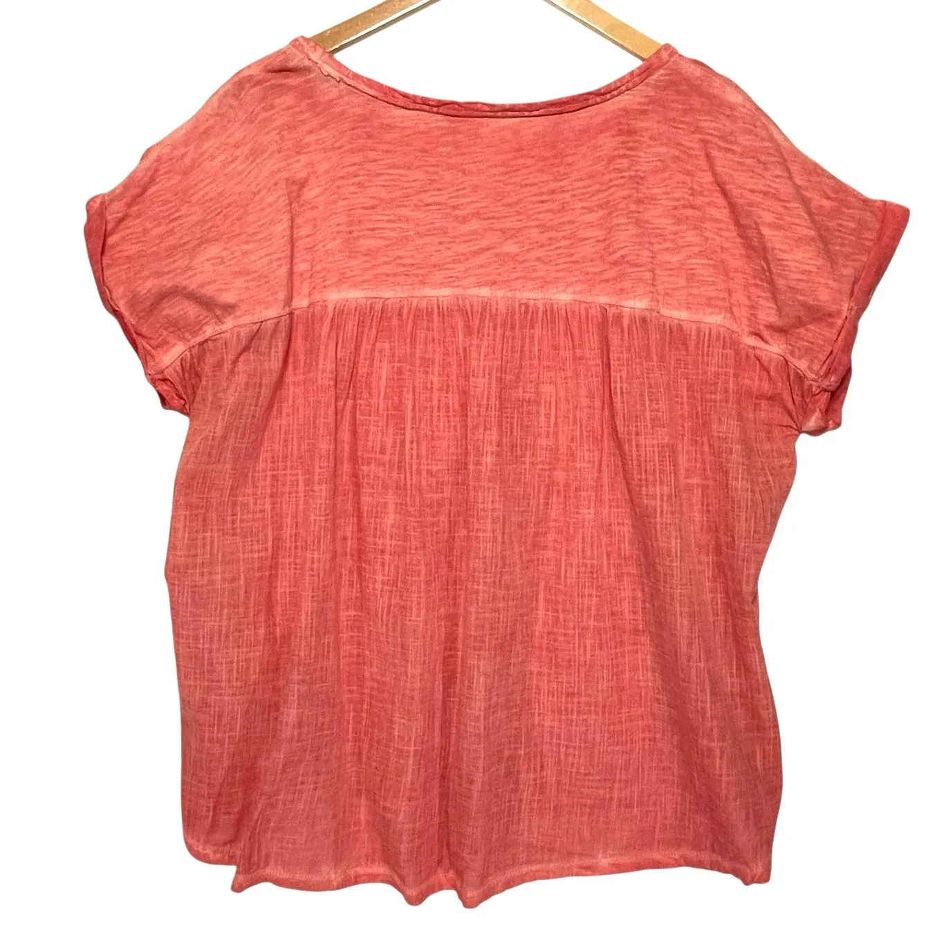 ANTHROPOLOGIE PILCRO Women’s Mixed Media Washed Short Sleeve Top - Image 5