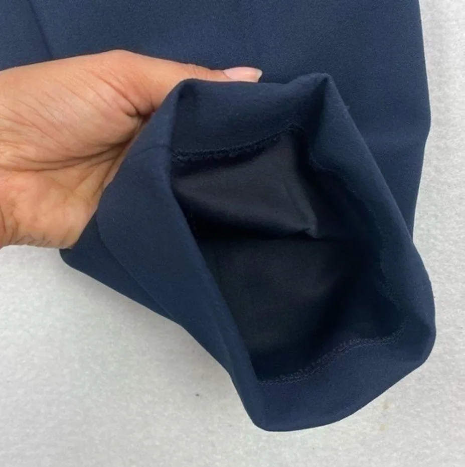 Savile Row Co. Womens Pants Size 10 Stretch Blue Pleated Mid Rise Cuffed Tapered - Image 8