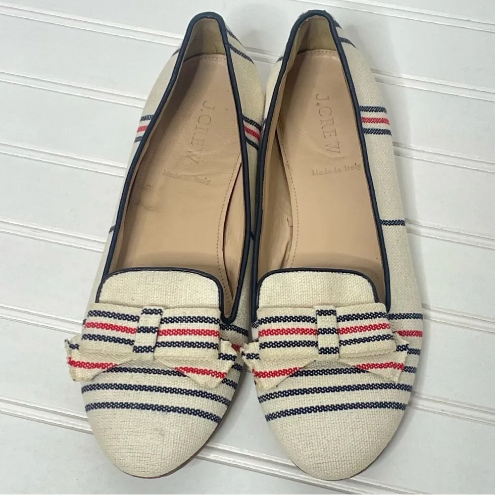 J.Crew Cleo Stripe Canvas Loafers 603 - Image 2