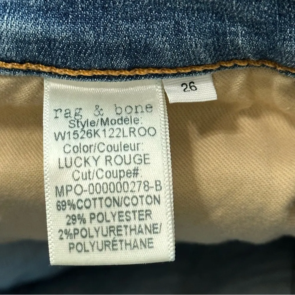 Rag & Bone Denim Women’s Size 26 Lucky Rouge Blue Wash Ankle Skinny Jeans - Image 7