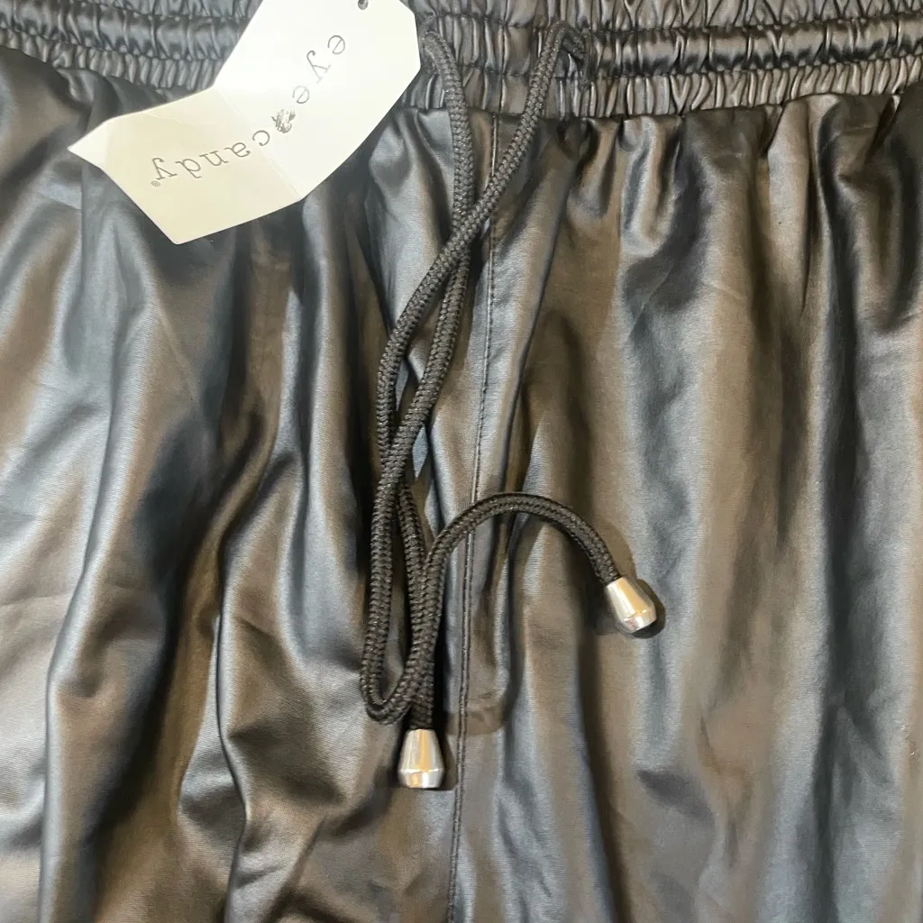 Eye Candy Black Faux Leather Pants - Image 3