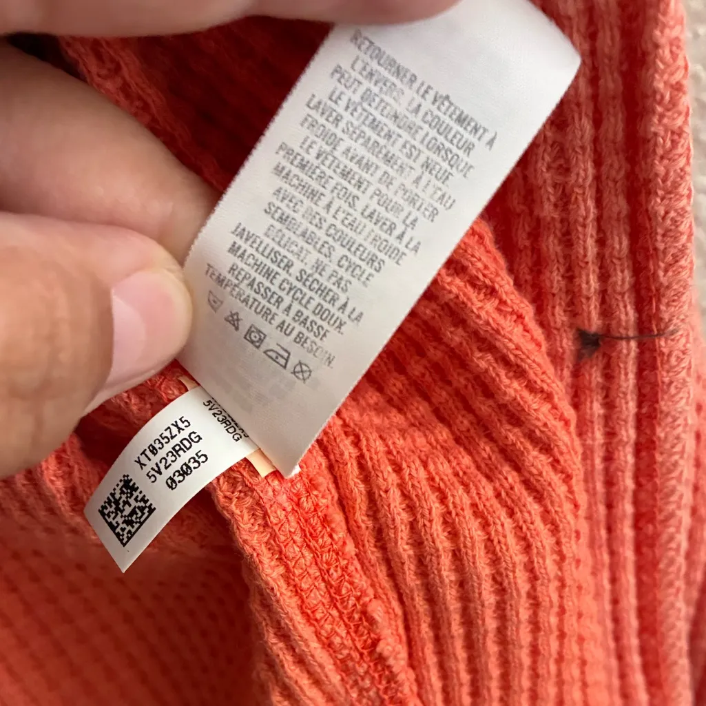 Aerie Coral Waffle LumberJane Waffle Knit Button Up Tunic Shirt Jacket L - Image 12