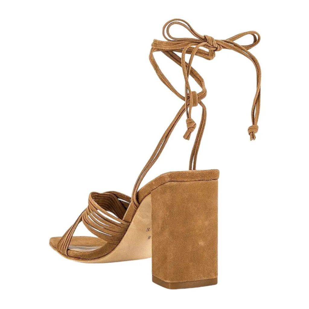 RAYE Gian High Heels in Tan Suede 7.5 Womens Sandals - Image 2