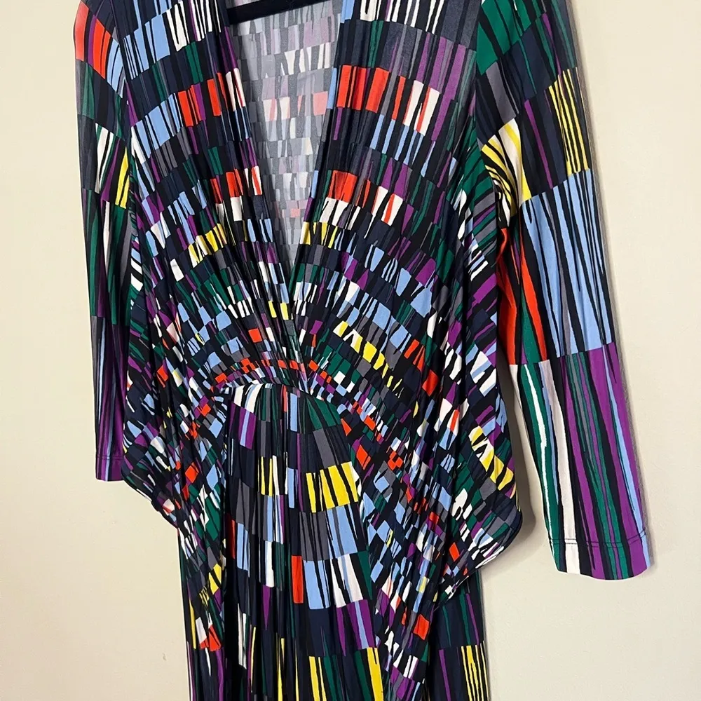 BCBGMaxazria Adele Wrap Multicolor Dress - Image 6