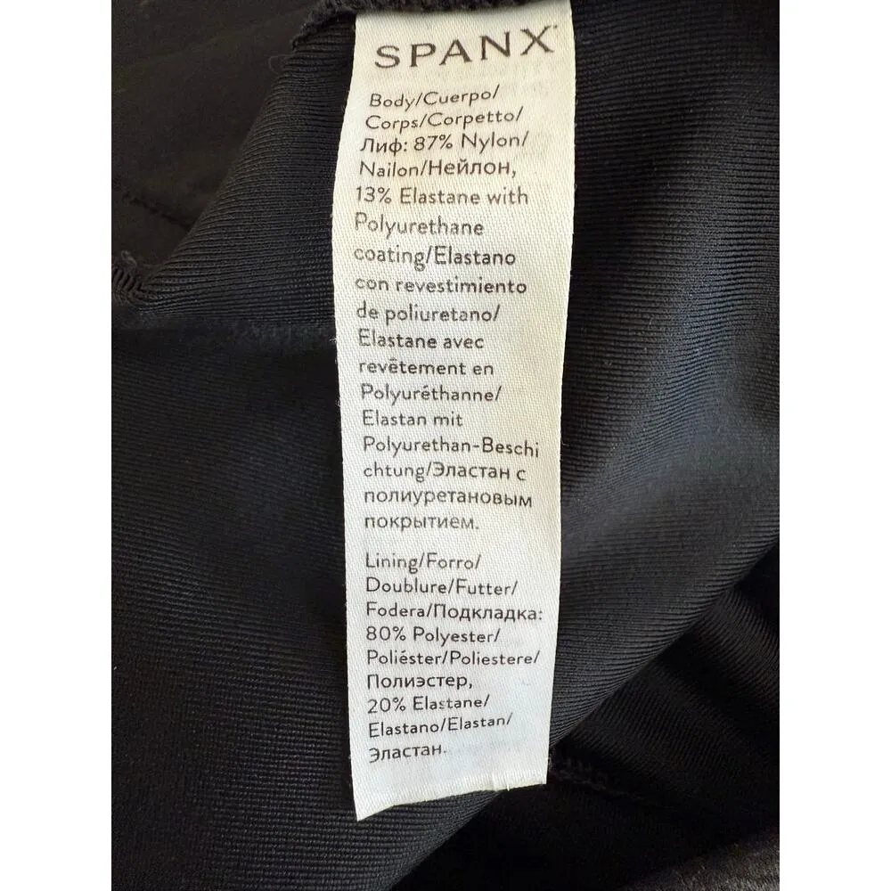 Spanx SPANXshape™ Faux Leather Leggings Women’s Size L Black Compression 2437 - Image 10