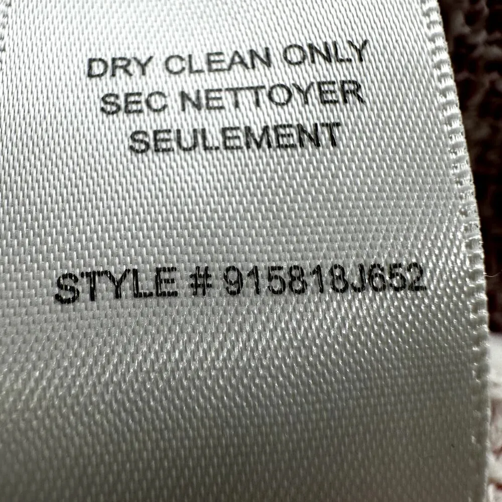 Rebecca Taylor Tweed Fringe Moto Jacket Full Zip Cotton Modern Round Neck Pink 6 - Image 4