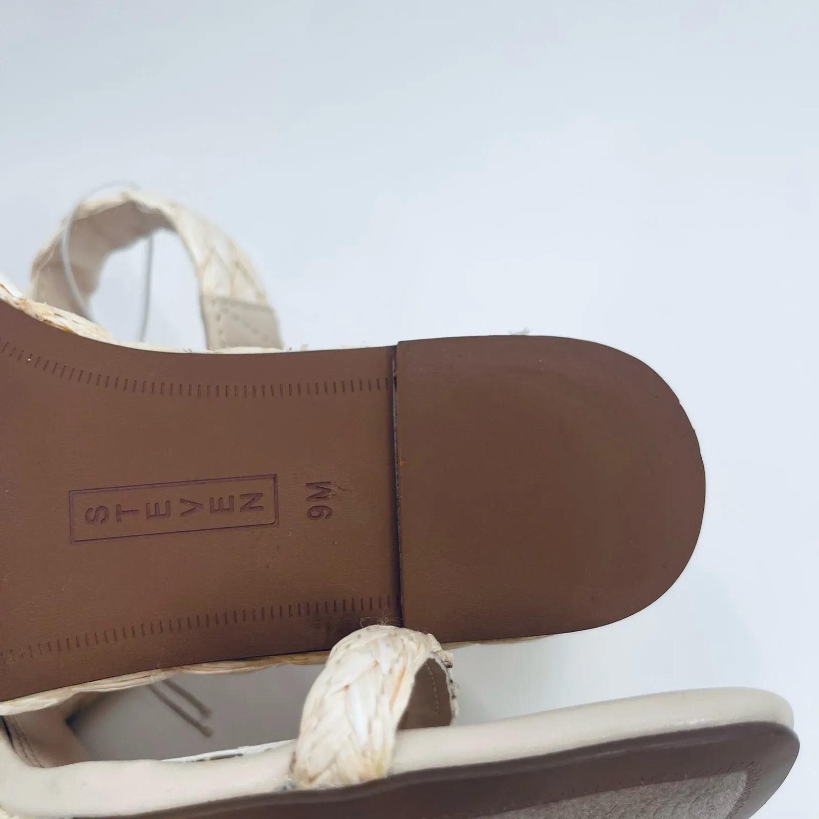 STEVEN NEW YORK Wedge Sandals Heels Size 9 Ardy Raffia Woven Espadrille Natural - Image 11