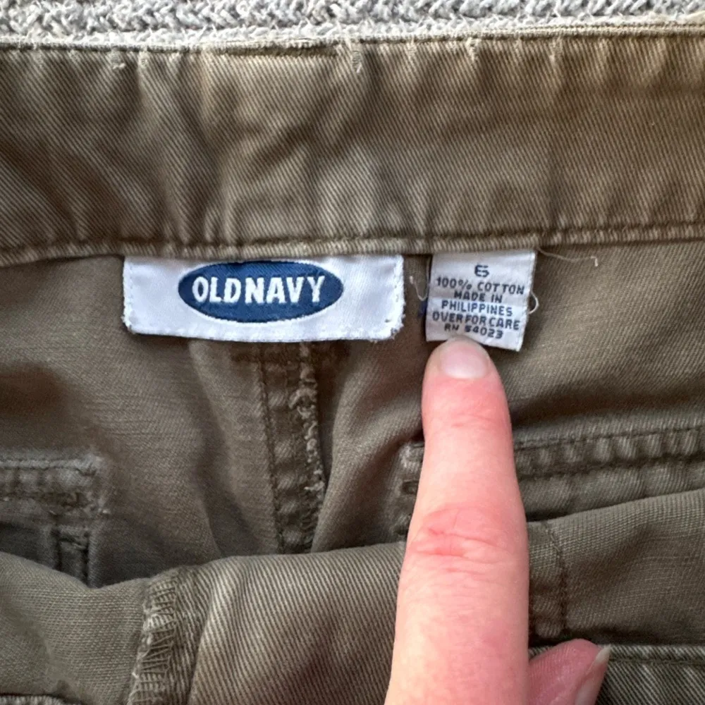 Vintage Old Navy Olive Green Cotton Utility Khaki Pants Size 6 - Image 3