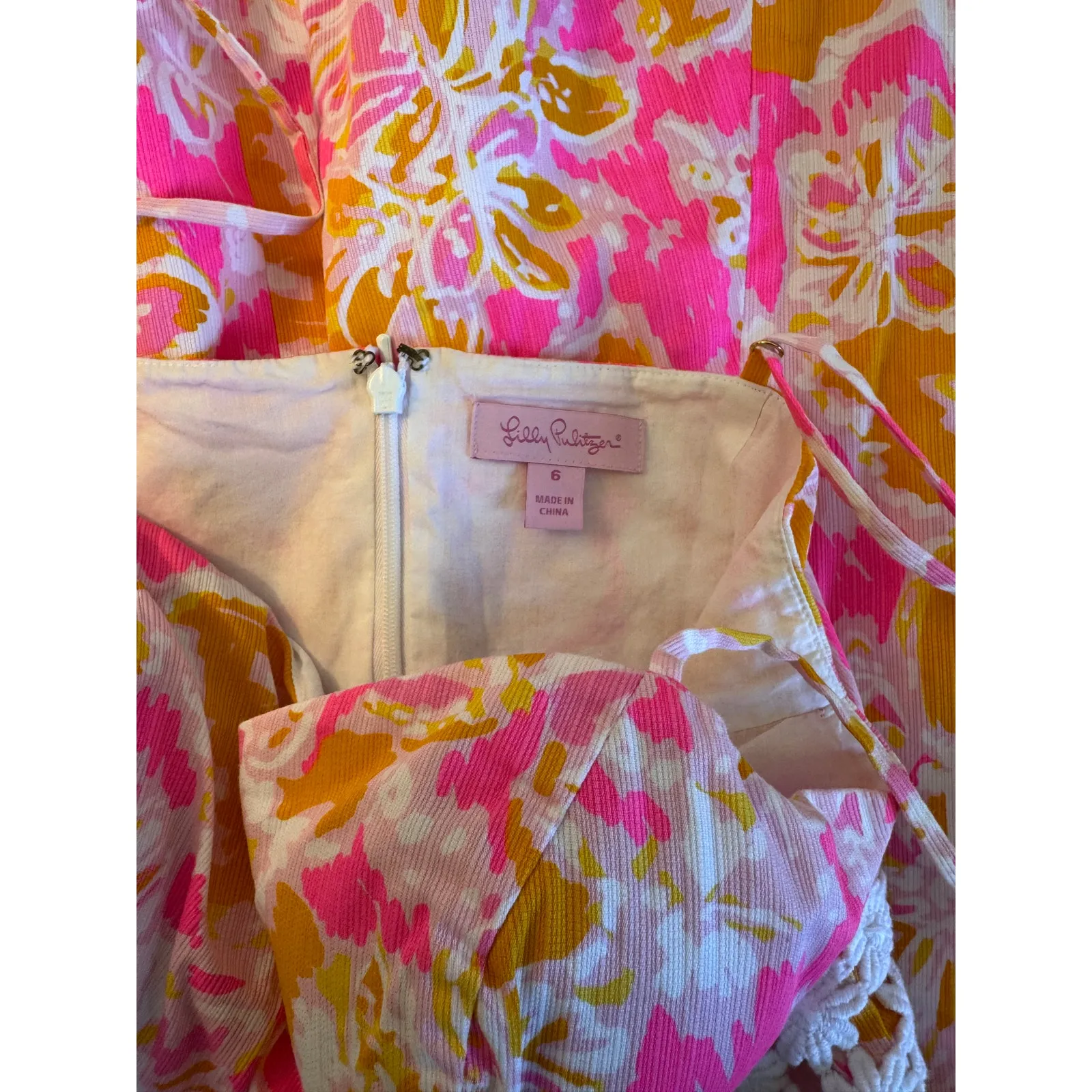 Lilly Pulitzer Lenora Lace Cut Out Sundress Mini in Ooh La La Size 6 - Image 5
