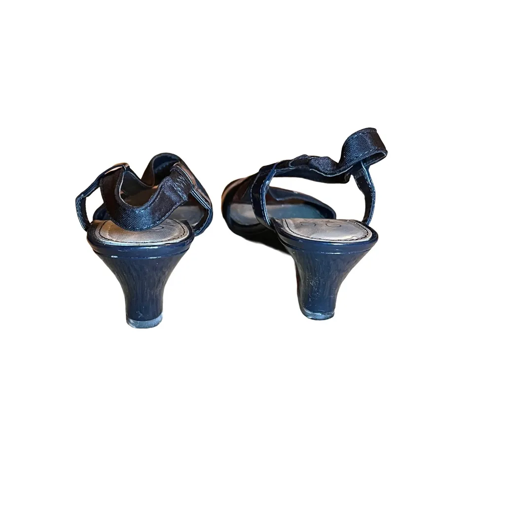 Life Stride Black Wedge Heels Sandals size 7.5 neutral elegant classy comfy - Image 5