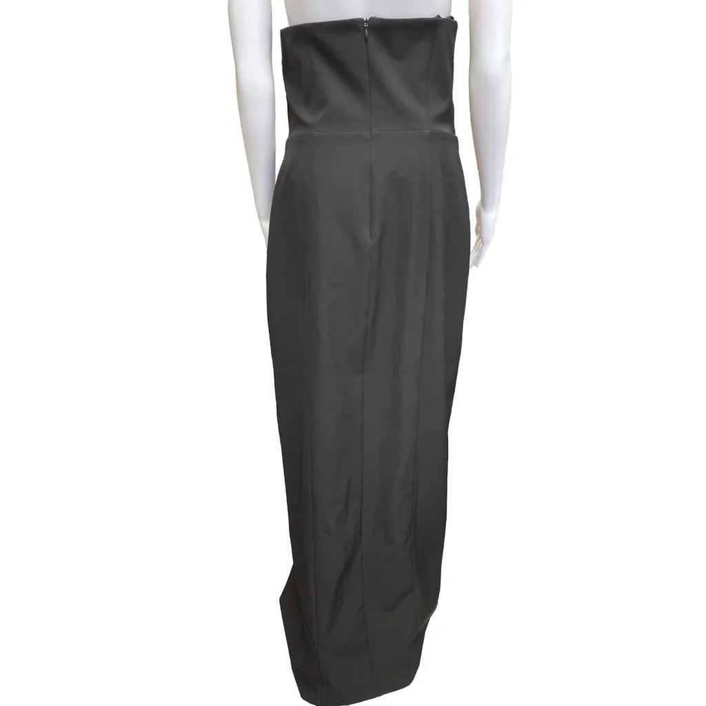 Aidan Mattox Women's Long Black Dress with Side Slit Size 10 NWT SKU 1370 - Image 2