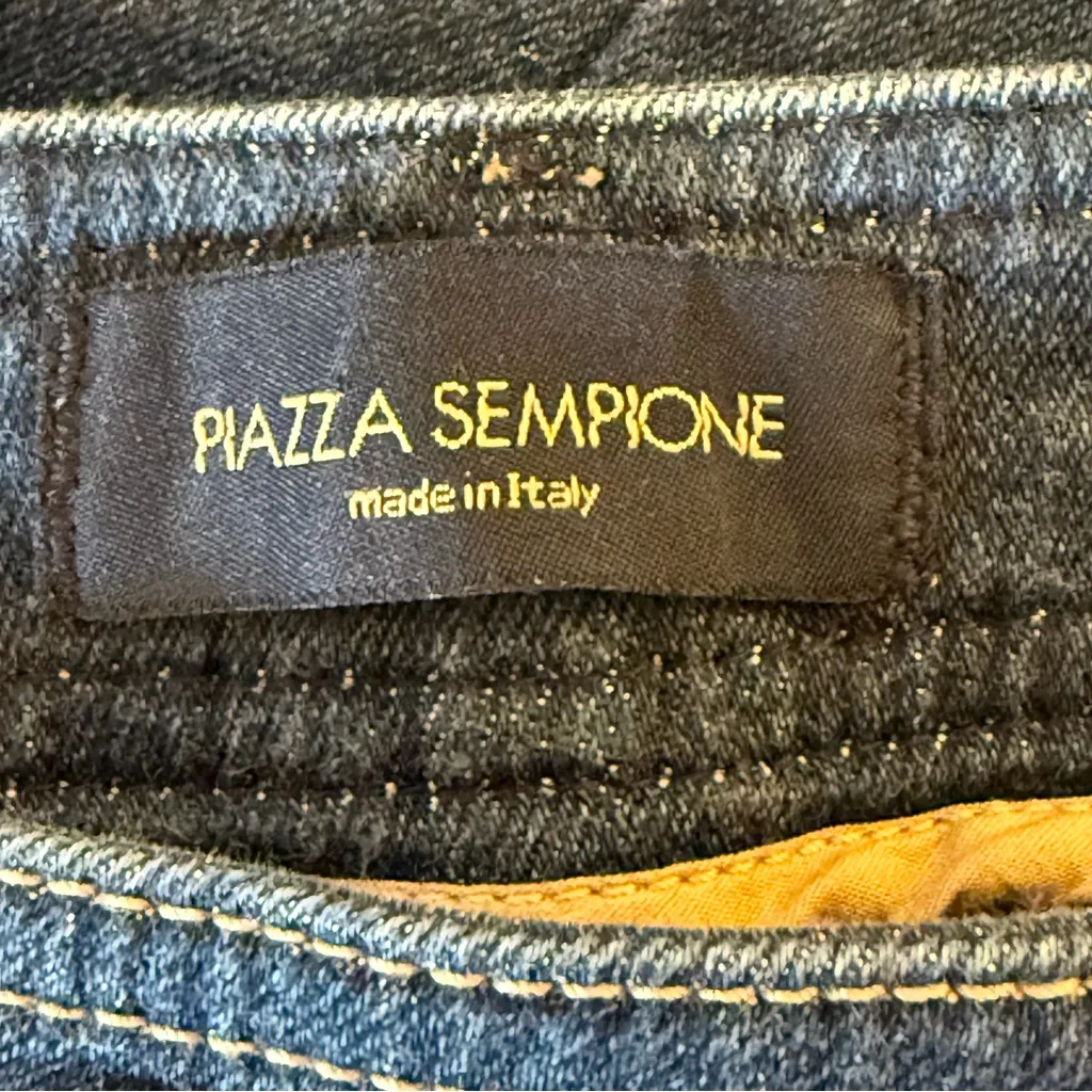 Piazza Sempione Jeans Women EU 46 (14) Blue Straight Leg Denim Italy (33x28) - Image 5