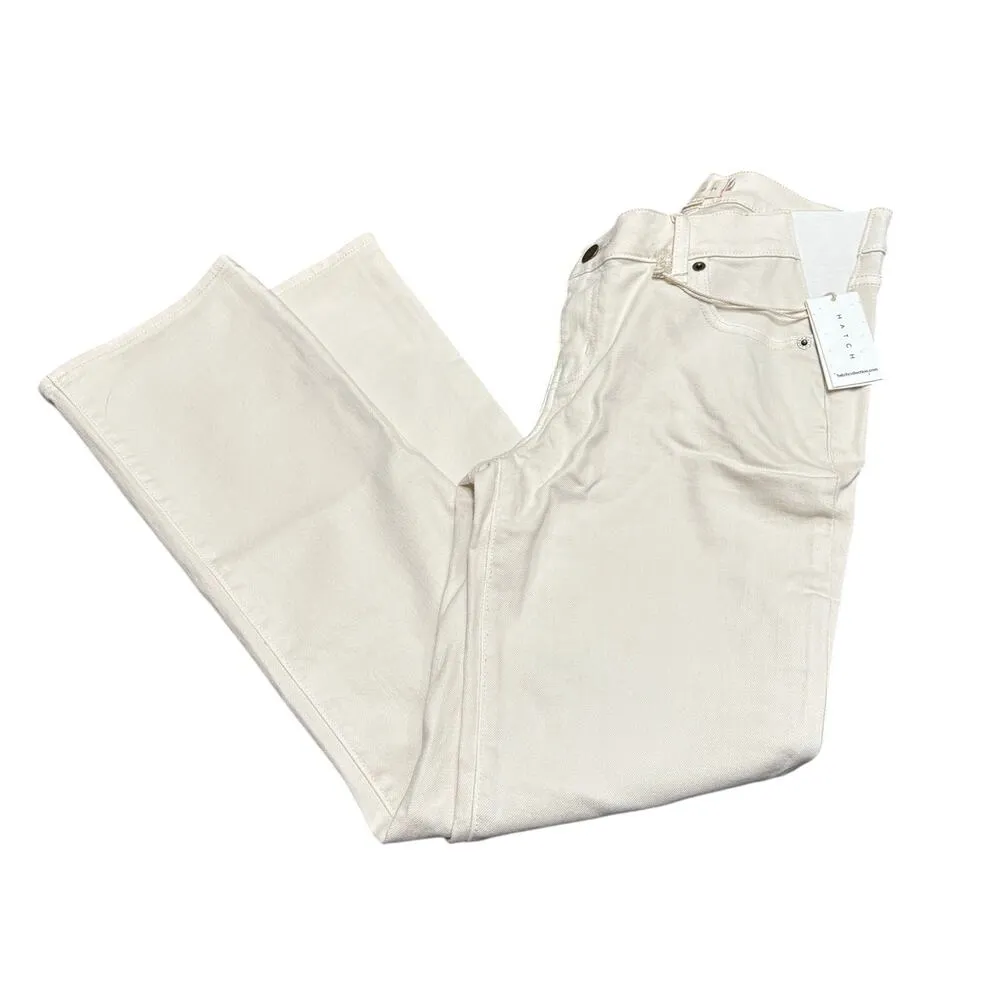 Hatch Under Belly Straight Leg Maternity Jean Vanilla White SZ 26 Free People - Image 4