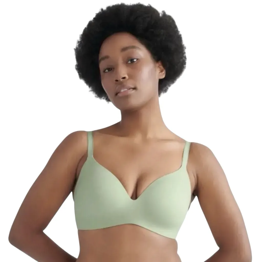 Knix WingWoman Contour Bra Sea Foam Mint Green Wireless Plunge Everyday 40F NWT Size undefined - Image 3
