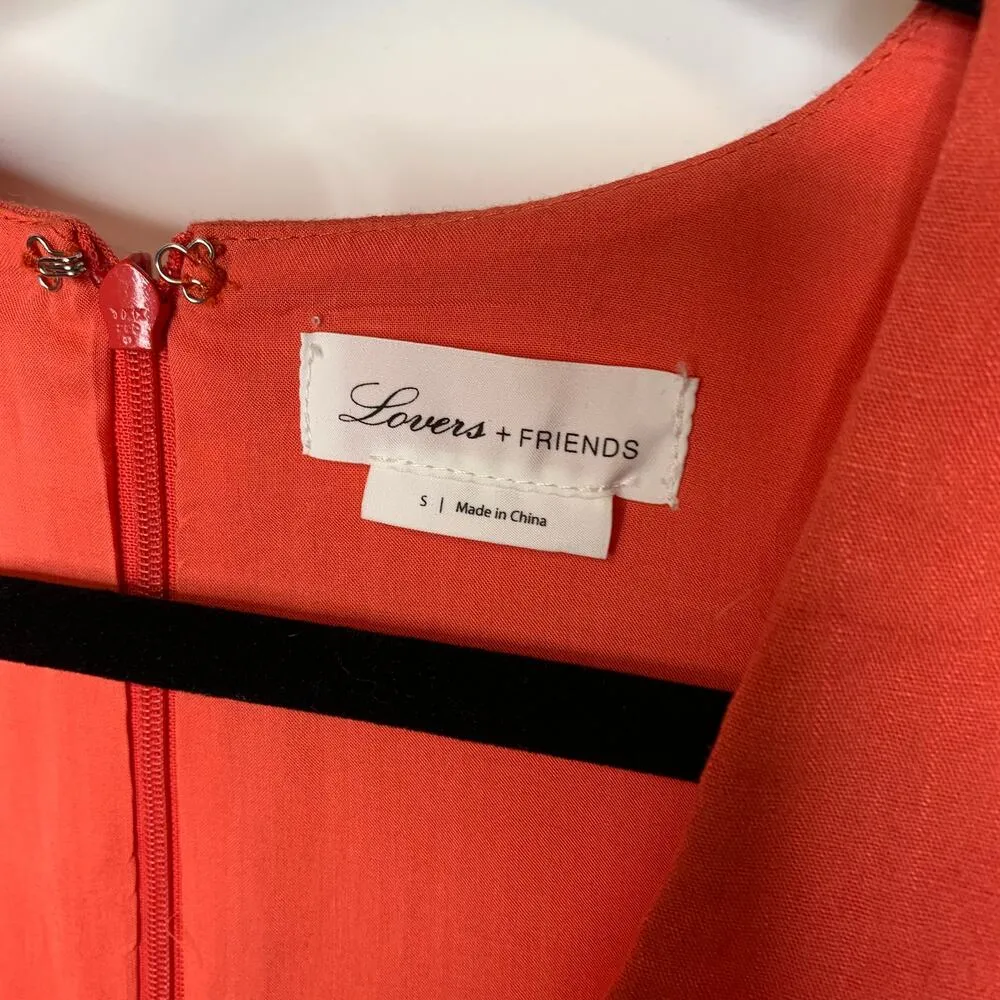 NWOT Lovers + Friends Jill Romper in Coral Ruffle Sz Small - Image 2