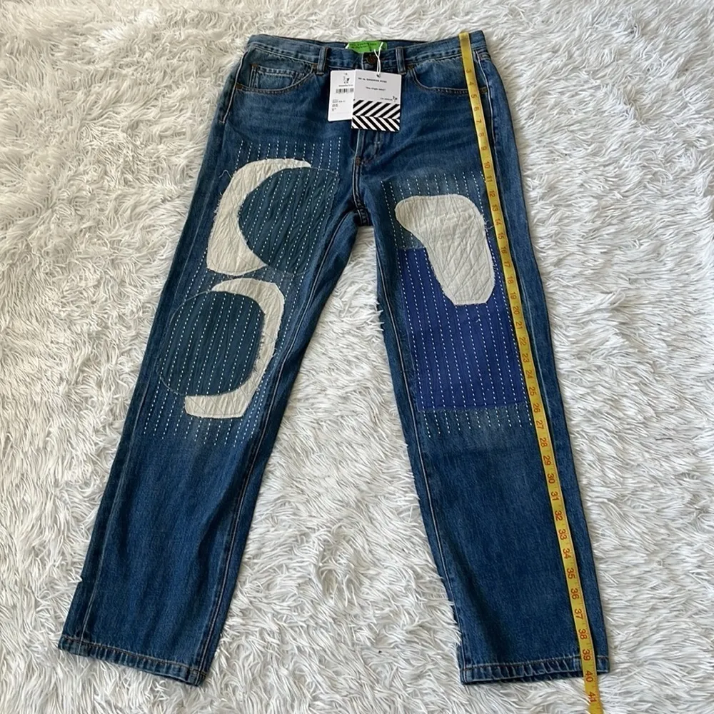 Sandrine Rose by Free People Women’s Harem Patch Jeans Medium wash size 25 - Image 5