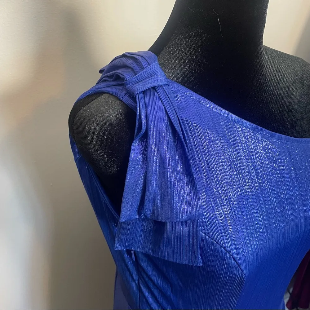 Jasambac blue shine shoulder strap dress NWT Size large - Image 5